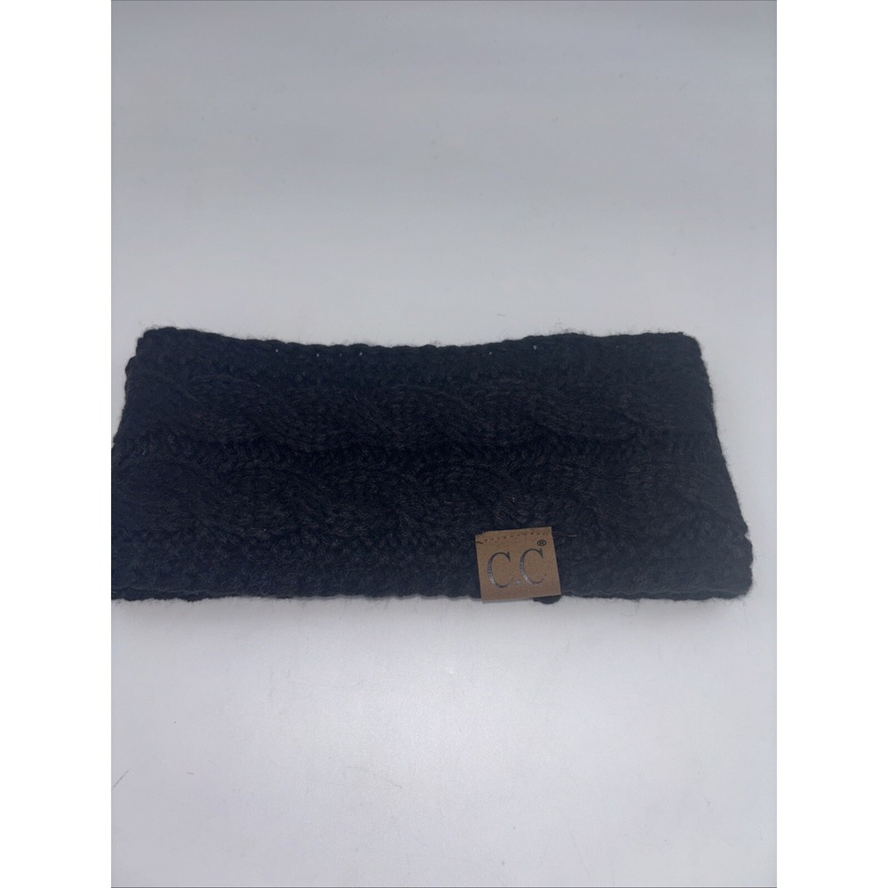 C.C Exclusive Women's Black Winter Knit Headband Fleece Lined